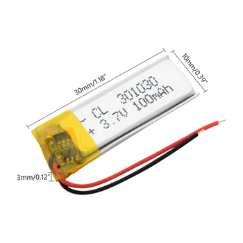 301030 3,7 V 100mAh Litij-Polimer Baterija za Polnjenje za Medicinske Opreme Smart Home Izdelka Luči LED MP3, MP4 Lipo Batteria
