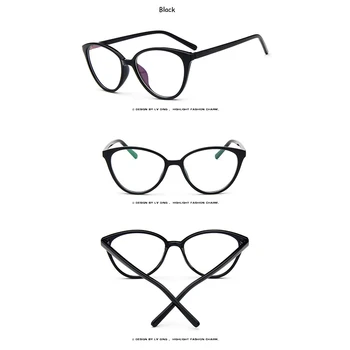 Yoovos 2021 Novo Cat Eye Glasses Okvir Jasno Objektiv Ženske Spektakel Okvir Blagovno Znamko Očal Optičnih Slik Kratkovidnost Nerd Očala Okvir