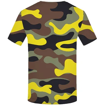 Zabavne majice Rumena Prikrivanje majica s kratkimi rokavi Moški Camo Tshirts Priložnostne Vojaške Anime Obleko Grafiti Shirt Tiskanje Harajuku T-majice 3