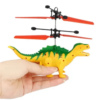 Mini Ročni Leteči Dinozaver Helikopter Ir Indukcijske Igrača RC Brnenje LED Luči Igrača Drone Za Darilo Otrok
