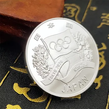 Japonska 2020 Olimpijske Igre Srebro, pozlačeno kovanec spominek priložnostnih kovancev darilo Tokoy Z box