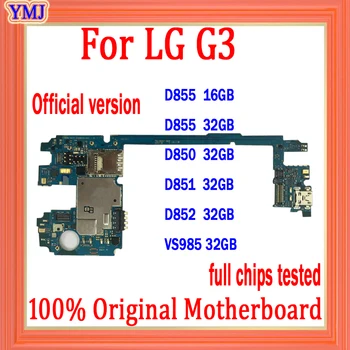 Uradna različica za LG G3 D855 Matično ploščo z operacijskim sistemom Android OS Sistema, Original za LG G3 D855 D850 D851 D852 VS985 Logiko odbor