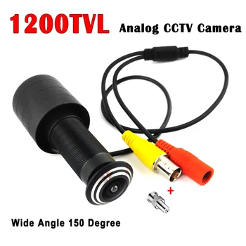 HD 1200TVL 150 stopnja širokokotni CVBS Analogni Barve FishEye Mini Vrata Oči Luknjo, Luknjo Video Kamere CCTV Varnostne Kamere