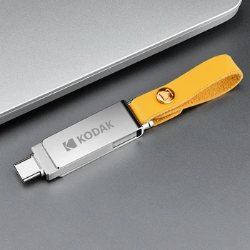 Kodak K243C Kovinski USB3.1 USB ključek 32GB Pendrive 64GB 128GB Tip c bliskovni pogon landyard za ključe cle usb za pametni telefon