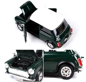 1:24 diecast avto 1969 MINI COOPER classic modelov vozil športne avtomobile igrače rdeča/zelena barva za Zbirateljske