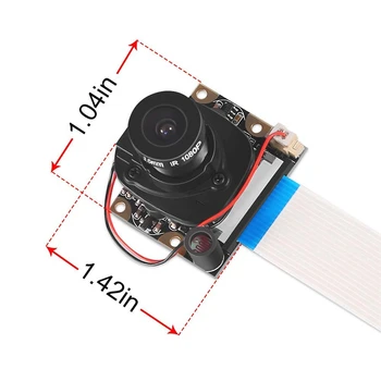 Raspberry Pi 3/2 Modula Kamere z Avtomatskim IR-Cut Night Vision Camera Video Modul Nastavljiv Fokus 5MP OV5647 Senzor, 1080p