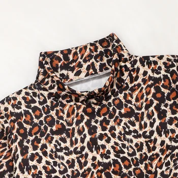 Moda za dekleta poln rokav leopard vrhovi bluze trdna krila otroci dojencek dekliška oblačila sklop malčka oblačila 12M-6Y