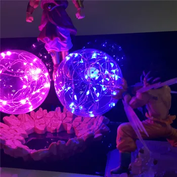 Dragon Ball Z Vegeta Goku VS Broly Akcijski Anime Številke Nočne Luči 3D Sina Figur Super Saiyan DIY Komplet Lučka Juguetes Igrača