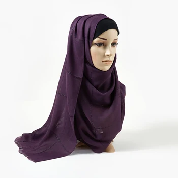 Ženska Moda Barva Hidžab Šal Visoke Kakovosti Mehko Zaviti šal Šal Muslimanski Vodja Šal 14 barvah