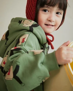Otroci Debel Pulover 2020 Nove Zimske L D Fantje Dekleta Žamet Warmful Hooded Zgornji Del Trenirke Baby Otrok Bombaž Moda Outwear Oblačila