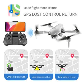 FEMA Strokovno F3 brezpilotna letala GPS 5G WiFi FPV s 4K/1080P HD Širokim Kotom Fotoaparata Zložljive Višina Držite RC Quadcopter brnenje