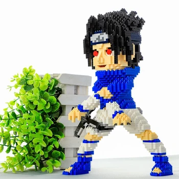 Balody 16160 Anime Naruto Uchiha Sasuke Ninja 3D Model 1878pcs DIY Mini Diamond Bloki, Opeke Stavbe Igrača za Otroke, št Polje