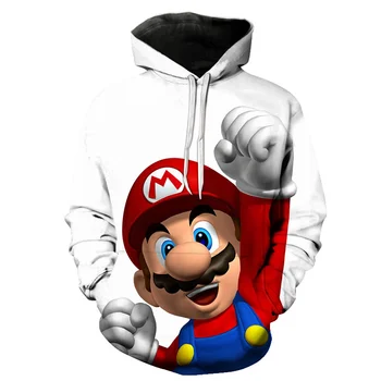 Jeseni leta 2020 nova majica 3d cartoon Mario 3d tiskanje hoodie majica jakno