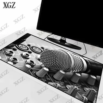 XGZ Kul DJ Glasba za Nadzor Mikrofona, igre na Srečo Mousepad Desk Mat Velike Zaklepanje Rob Mouse Pad Tipkovnico za Prenosni računalnik PC Računalnik Muismat