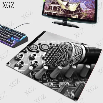 XGZ Kul DJ Glasba za Nadzor Mikrofona, igre na Srečo Mousepad Desk Mat Velike Zaklepanje Rob Mouse Pad Tipkovnico za Prenosni računalnik PC Računalnik Muismat