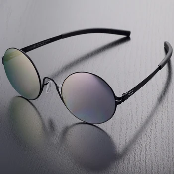 Nerjavno Št Vijak Letnik Okrogla sončna Očala Žensk na Prostem sončne Očala z Barvne Leče Moških UV400 Gafas De Sol