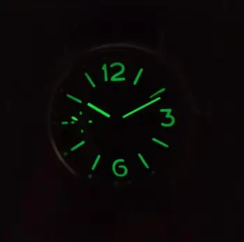 No logo 45 mm iz nerjavečega jekla Ročne mehanske moške Gledajo Sendvič dvojni kabini watch izbiranje Galeb ST3600-2 gibanja G077