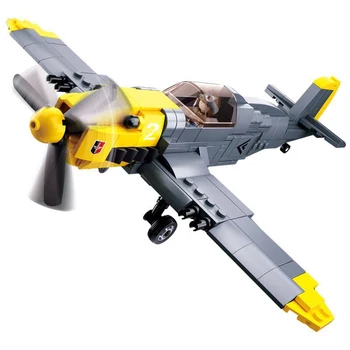 Vojaške WW2 Zračne Sile Borec BF 109 Letalo Gradnike, Vojska, Orožje, Vojna Letala Klasični Model DIY Igrače Za Otroke Darilo