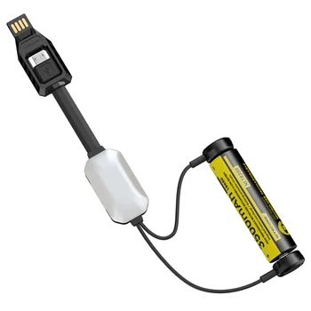 NITECORE LC10 Prenosne Magnetne Zunanji USB Polnilnik s Senzorjem Svetlobe za Cilinder Polnilna Litij-ionska Baterija 18650 21700 26500