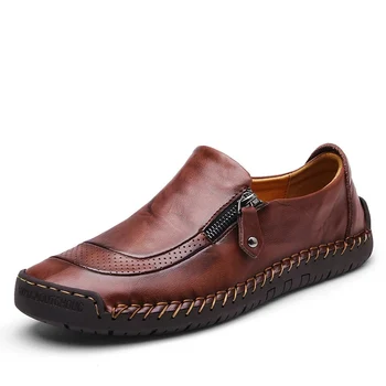 2021 Nov Modni Usnjeni Moški priložnostne čevlji Udobno mehko mens loafers Velikosti 38-48 Dropshipping Podporo