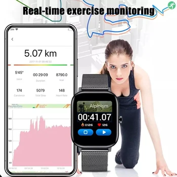 2020 Novi Barvni Zaslon Smart Gledam Ženske moški Poln na Dotik Fitnes Tracker Krvni Tlak Pametna Ura Ženske Smartwatch za Xiaomi