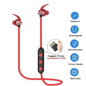 XT22 Bluetooth Brezžične Slušalke 5.0 Podpira TF Kartice Športne Slušalke Prostoročne Stereo Slušalke z Mikrofonom za Mobilni Telefon