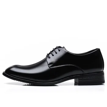 ROXDIA moški poročni čevlji mikrovlaken usnja formalnih poslovnih konicami prstov za človeka, obleka, čevlji za moške oxford stanovanj RXM081 velikost 39-48