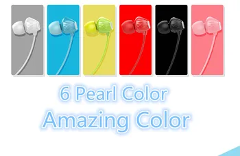 Novo V uho slušalke Bas Pearl barve Stereo 3.5 mm Slušalke z Mikrofonom za iPhone /Xiaomi Huawei Telefon Go pro MP3