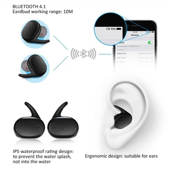 TWS4 Bluetooth 5.0 Brezžične Slušalke Dotik Slušalke Mini-Uho Stroki, Za iPhone, Samsung Huawei Xiaomi s polnjenjem polje primeru