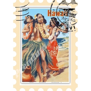 Havajih, trgovina s spominki, magnet letnik turistični plakat