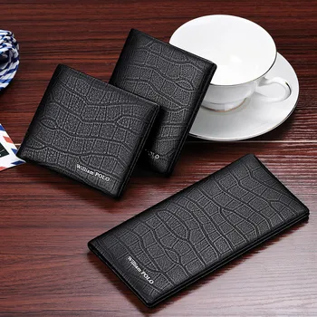 Luksuzne blagovne Znamke Moške Denarnice Kratek Pravega Usnja Krokodil Bifold torbici moda Novo obliko Črnega Usnja Cowhide