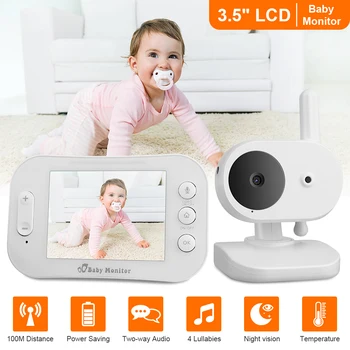 3.5 Palčni Prenosni LCD Barvni Brezžični Video in Avdio Baby Monitor Noč Fotoaparat dvosmerni Radijski Temperatura Odkrivanje