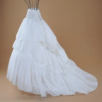 Vroče prodaje Najcenejši A-line Beli Poročni spodnja krila 216 Brezplačno Velikost Poročne Petticoat Kratek Crinoline Bela Za Poročne Obleke