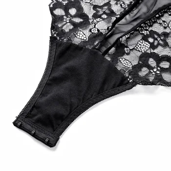 Seksi Obleka Za Ženske Oddaljena Ultra-tanka, Votla Iz Cvetlični Čipke Underwire Seksi Jumpsuit za Ženske spodnje Perilo