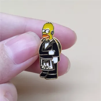 Simpsons, Risanka Animacijo Broška Pin Prostozidarskih Pin Prostozidarstvo Nakit River Pin Značko Broška Prostozidarskih Darila