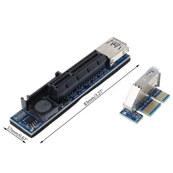 Dodajte Na Kartico PCI Express, USB 3.0 Adapter Raiser Extender PCIE Riser Card USB 3.0 PCI-E, SATA, PCI E Riser PCI Express X1 da X4 Reža