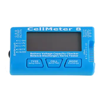 Visoka Kakovost RC CellMeter-8 1-8 Digitalni Zmogljivost Baterije Napetost Checker Meter LiPo Li-lon baterij NiMH Baterije Tester CellMeter 8