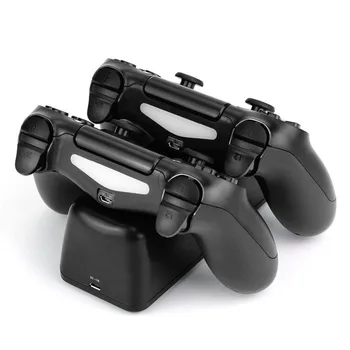 Za PS4 Krmilnik Polnilnik,Dvojni Polnilnik s Polnjenjem Status Zaslon za PlayStation 4 / PS4 Slim / PS4 Pro Krmilnik