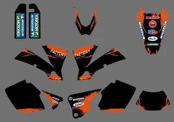 Nov Slog Ekipa Motocikel Nalepke Nalepke Grafike Kompleti za KTM EXC 125 200 250 300 400 450 525 2003