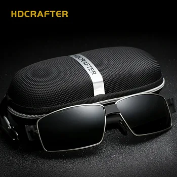 HDCRAFTER sončna Očala Moških Polarizirana Vožnje Letnik Prostem Očala Oblikovalec Titana Retro Človek Očala Z Dodatki UV400
