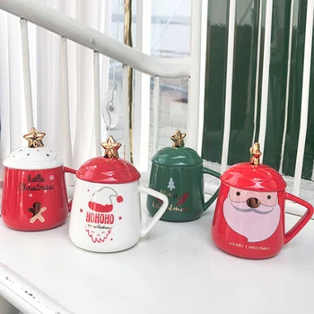400 ML Božič Keramične Skodelice BPA Free Kave Risanka Mleka Pokal Santa Claus Počitnice Dekorativni Novo Leto Počitnice Darilo za Otroka