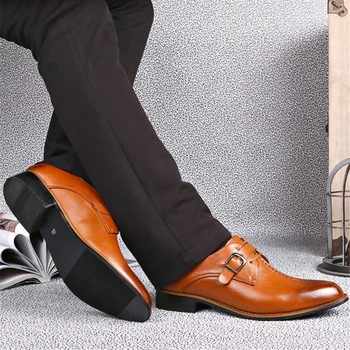 2019 blagovne Znamke Moški Usnjeni čevlji Modni Moški Obleko Čevlje Opozoril Oxfords Čevlji Za Moške Čipke Oblikovalec Moških Formalno Čevlji Big Size48