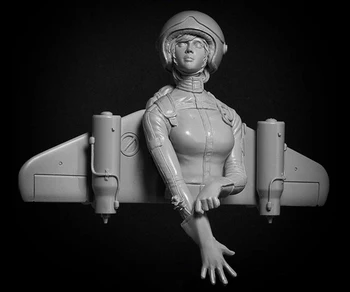 1/10 stari ženska pilotni bankrot Smolo slika Model kompleti Miniaturni gk Unassembly Unpainted