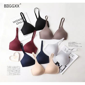 BIIGGXX bra je zelo seksi, globoko U-oblikovan za ženske spodnje perilo, udobno modrc, brezšivne jeklene-brezplačno dviganje modrc, brezplačna dostava