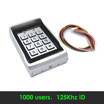 125Khz RFID 1000Users Kovinsko Ohišje, Tipkovnica Dostop Krmilnik z Ozadja Vrata Nadzor Neodvisnih Kodo za Dostop Naprave