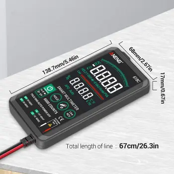 618C Digitalni Multimeter Smart Touch AC DC True RMS Tranzistor NKV Tester Meter