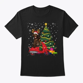 Moški majica s kratkimi rokavi Labrador V rdeče kolo vesel božič Tee tshirts Ženske t-shirt