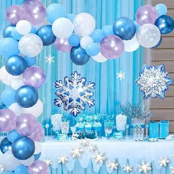 50pcs Zamrznjene Temo Balon Določa Stranka Dekoracijo Božični Snežinka Baloni Kažejo, Rojstni dan Balon Arch Garland Poroko
