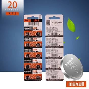 20pc Prvotne 1,5 V za Maxell Gumb Celic Baterije lr44 Litijevo Baterije A76 AG13 G13A LR44 LR1154 357A SR44