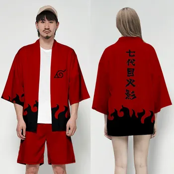Coshome Anime Naruto Kostum Moški Ženske 3D Natisnjeni T-shirt Hlače Določa Akatsuki Plašč Uchiha Itach Cosplay Kostum Japonski Kimono